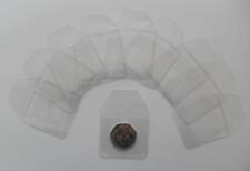 PACK OF 10 STRONG PLASTIC COIN WALLETS / ENVELOPES - SIZE ( 50mm. x 50mm. ).