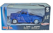 Maisto Power Racers Motorized Blue 1953 Chevrolet 3100 Pickup Truck Diecast Box.