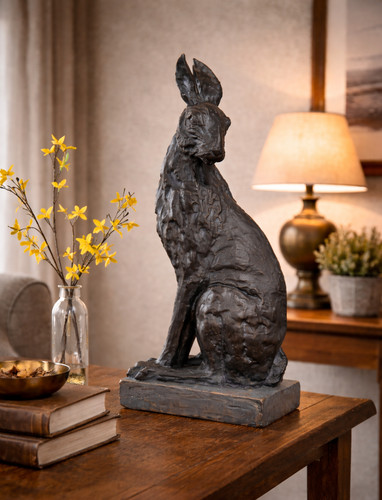 Large sitting hare - sitting, |