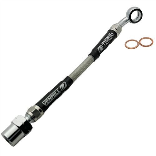 Steel braided front brake hose - steel,