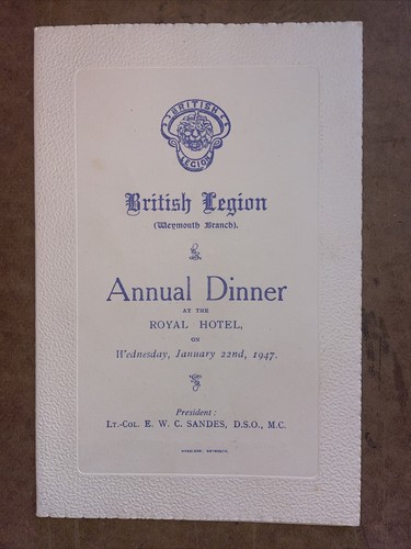1947 british legion weymouth - 1947,