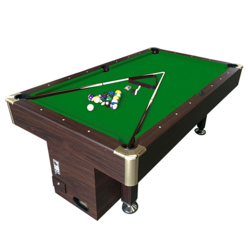 Billiard table with coin - with,