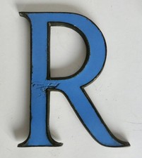 Enamel Cast Metal Letter R Architectural Shop Display