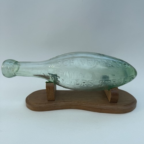 Antique schweppes glass bottle - antique,