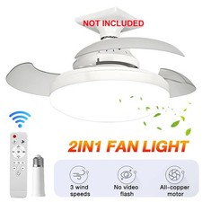Modern Ceiling Fan With LED Light Remote Control Lighting E27 Bedroom Livingroom