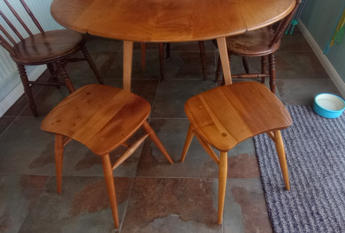 Pair mid century ercol elm - mid,