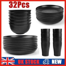 Black Dinnerware Bowl Plates