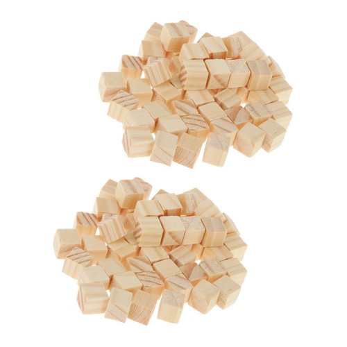 100x blank wooden - cubes, block