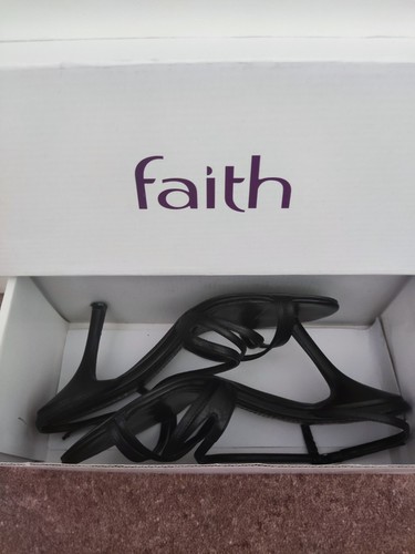 Faith black leather strappy - leather,