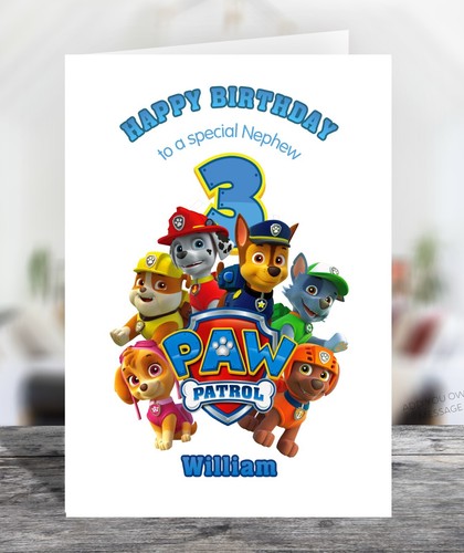 Personalised paw patrol style - paw,