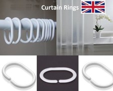 WHITE Shower Curtain RINGS
