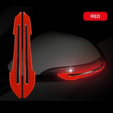2x Red Reflective Carbon Fiber