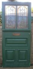 Antique stained glass front door 38"