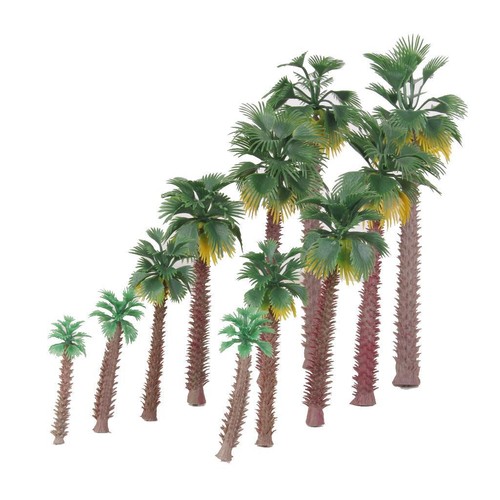 12pcs layout model train palm - 12pcs,