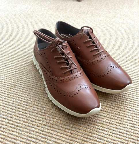 Tan leather lace brogue - tan,