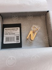 GENUINE MULBERRY BRASS LETTER N INITIAL KEYRING PURSE PULL CLIP ON ACCESSORY 