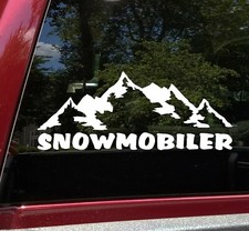 Snowmobiler Vinyl Decal | Snow