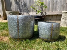 Set or 1 Galvanised Zinc Gold