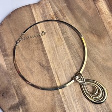 Vintage Gold Tone Solid Choker