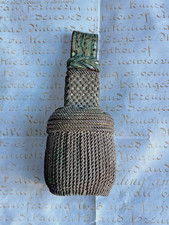 VINTAGE ORIGINAL W.WAR 2 OFFICERS SILVER METAL BRAIDED WIRE PORTEPEE~SWORD KNOT