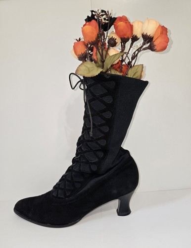 Goth victorian granny boots - granny,
