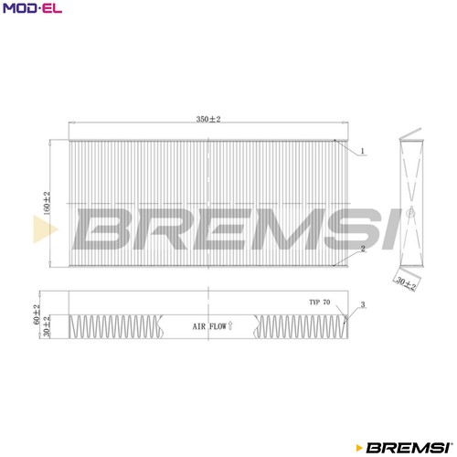 Filter cabin air fc0480 - filter,