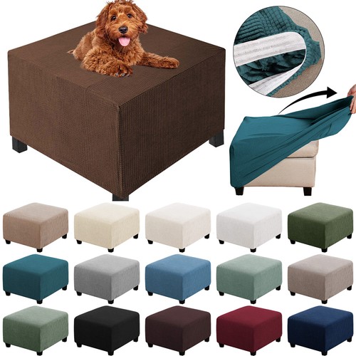 Square footstool jacquard - square,