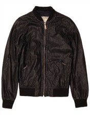 Zara womens leather bomber - leather,