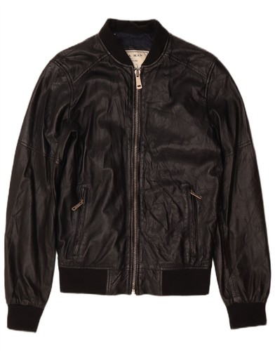 Zara womens leather bomber - zara,