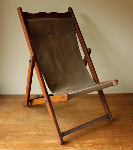 Antique child deckchair - antique, child's
