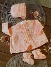 MATINEE COAT, BONNET & BOOTEES