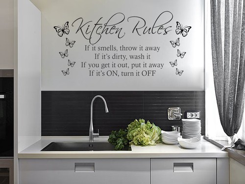 Kitchen wall quote - kitchen,