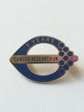 Cancer Research UK 5 Years Service Badge.