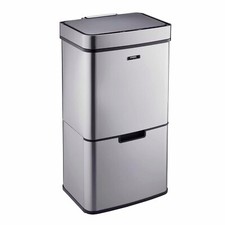 Cooks Professional Recycling Sensor Bin - 4 Compartments plus Food Caddy 75L