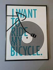 Cycling Art Poster -I WANT