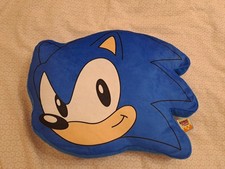 BNWT Sega Sonic The Hedgehog Classic Cushion Plush Official Blue 45cm X 35cm