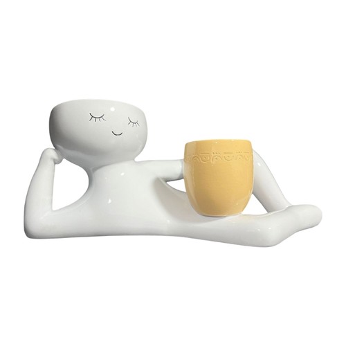 Human shaped ceramic plant - shaped,