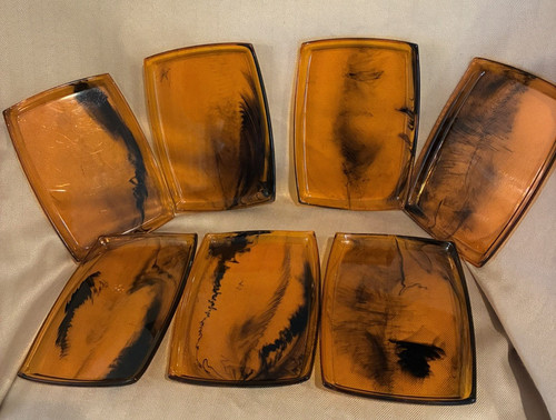 Vintage lucite brownish amber - vintage,