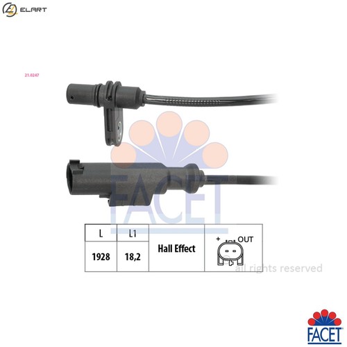 Sensor wheel speed 0247 for - wheel,
