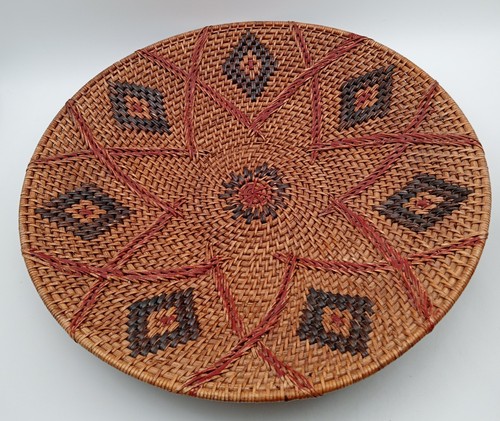 Vtg wall art boho basket - art,