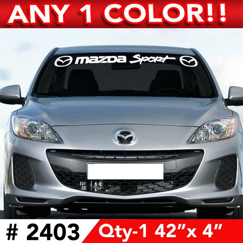 Mazda sport logos windshield - mazda,