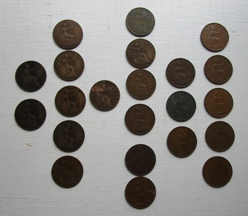 English old penny - penny, 22