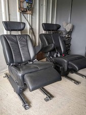 2 Deluxe Swivel Captain Seats. Leg & Armrests. VW T4 T5 Vivaro  Camper Van etc.