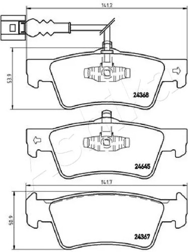 Brake pads rear axle - brake,