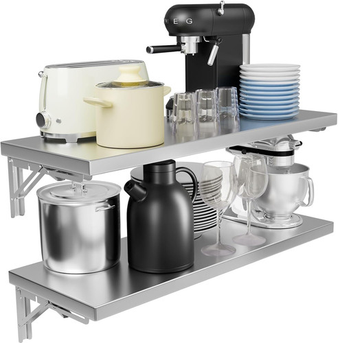 Stainless steel shelf - stainless, folding