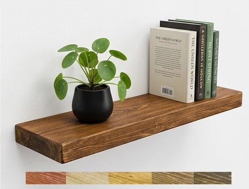 Rustic chunky floating shelf - rustic,