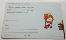 BUZBY BT Post Office Telecommunications 1979 New Phone Number Vintage Postcard