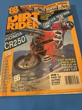 DIRT RIDER MAGAZINE-OCTOBER 1987-CR250-HUSKAGIVA WRK 125 ENDURO-FAT CAT