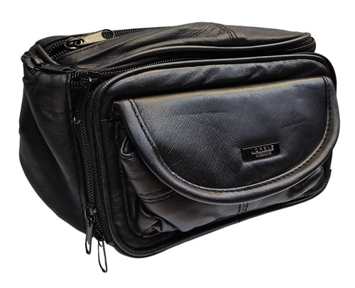 Black leather large size - leather,