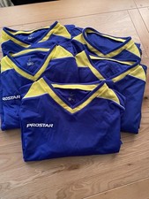Prostar Football Team Kit. 5 outfield shirts. Used. Numbered 